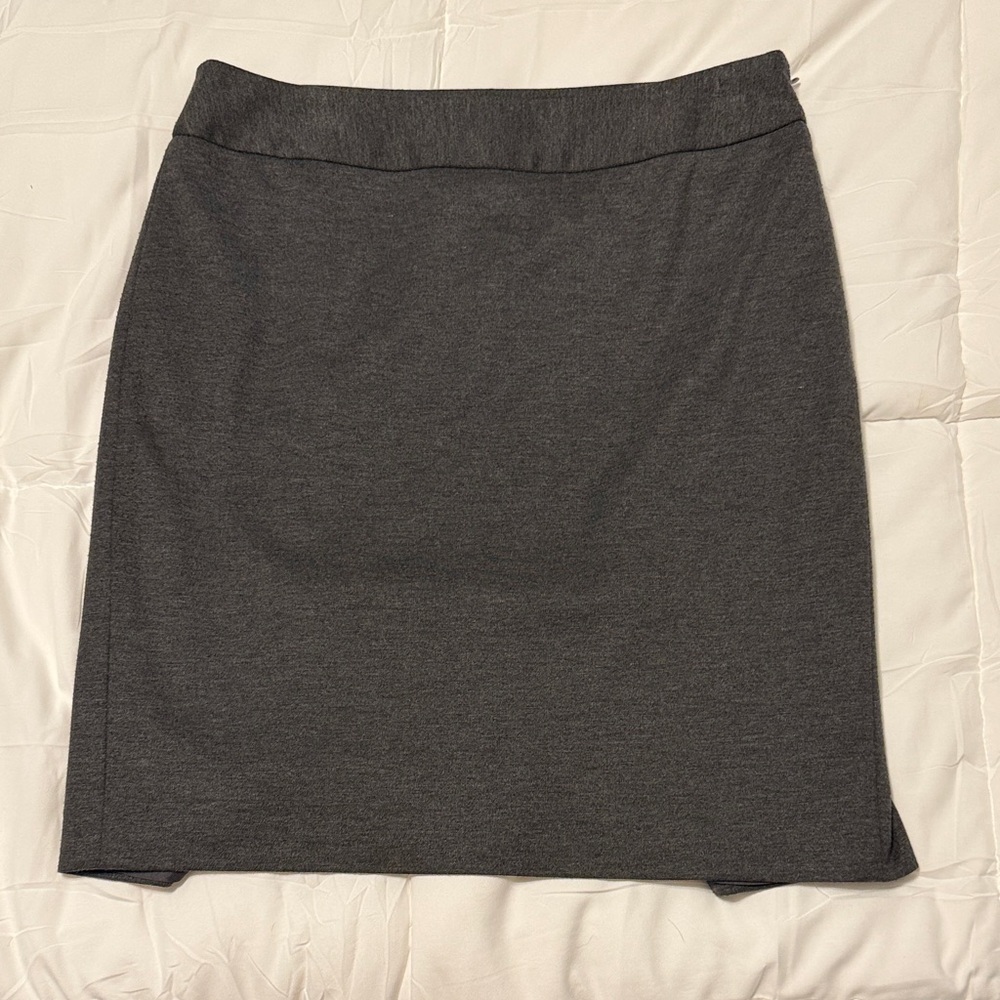 LOFT Charcoal Gray Knit Pencil Skirt